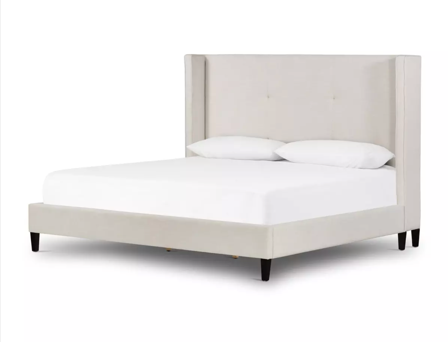 Mason 82" Upholstered King Bed - Cambric Ivory