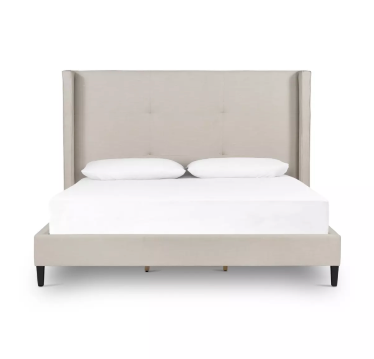 Mason 82" Upholstered King Bed - Cambric Ivory