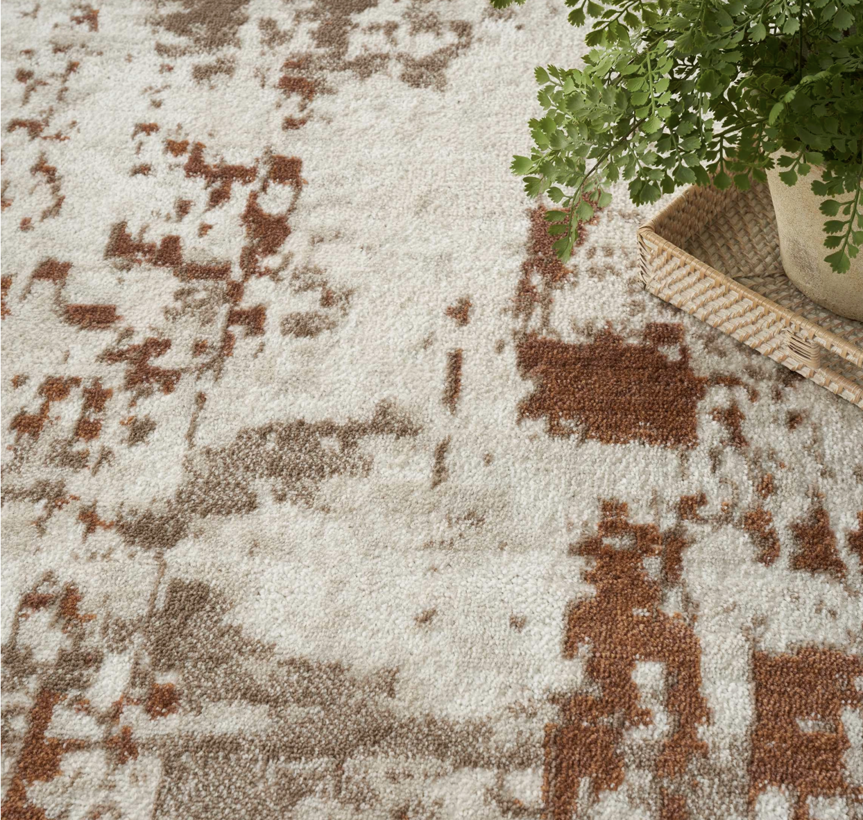 Quartz Area Rug - Rust