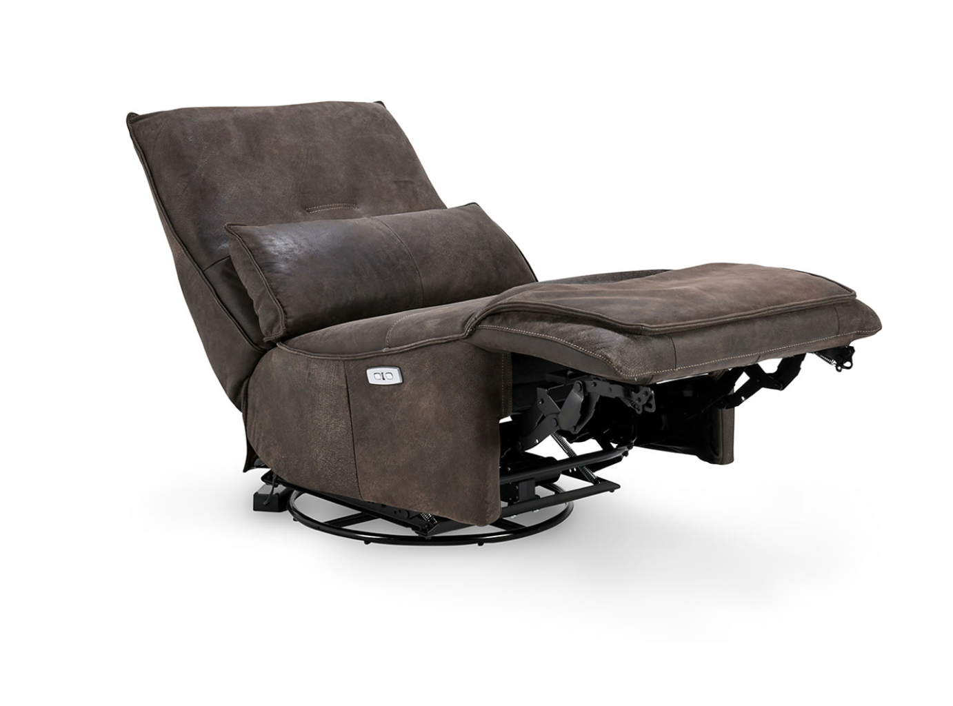 Presley 29" Top Grain Leather Power Motion Swivel Recliner - Espresso