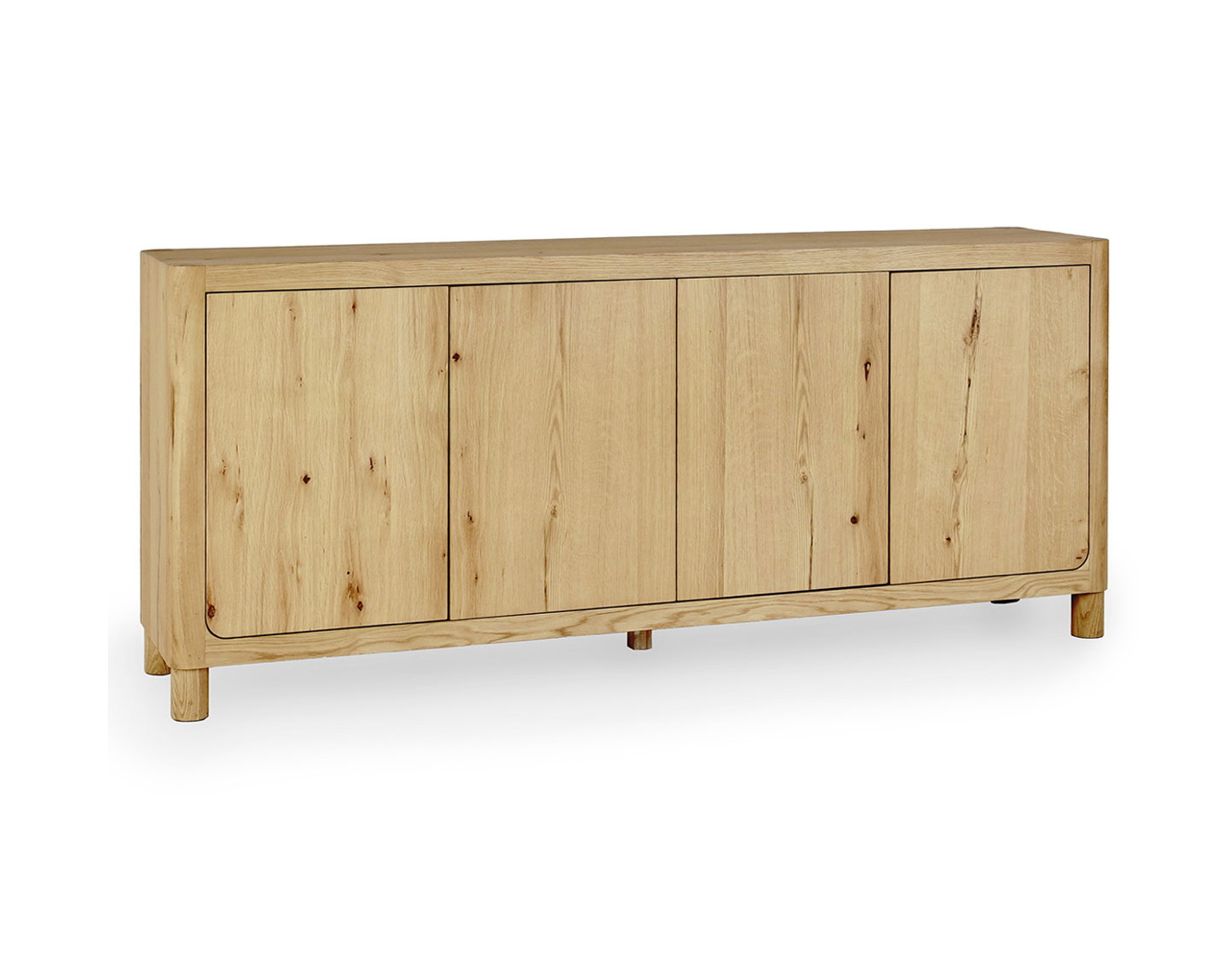 Olin 80" 4 Door Oak Sideboard - Light Natural