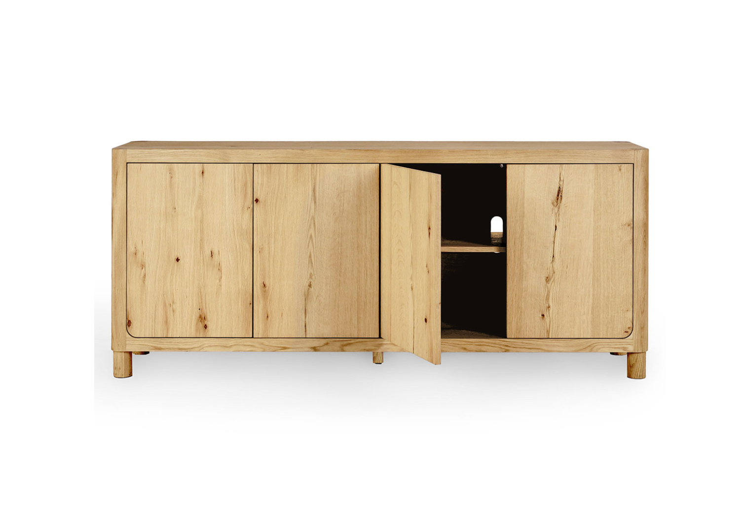 Olin 80" 4 Door Oak Sideboard - Light Natural