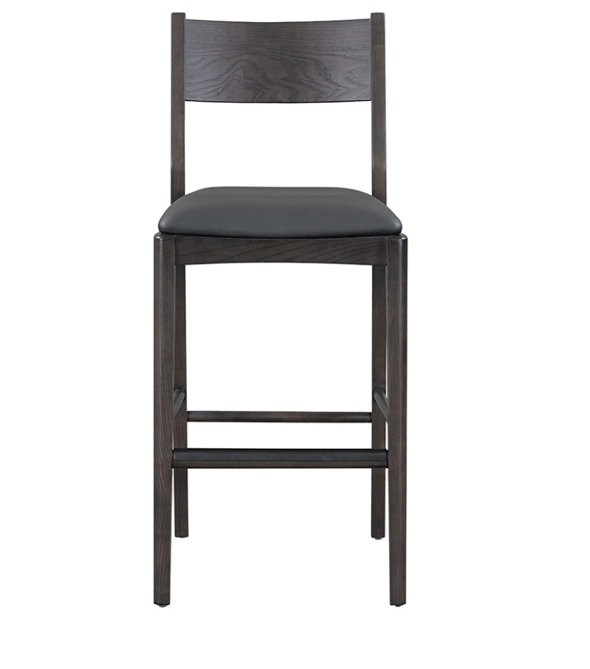 Amara 30" Bar Stool - Noir + Ash