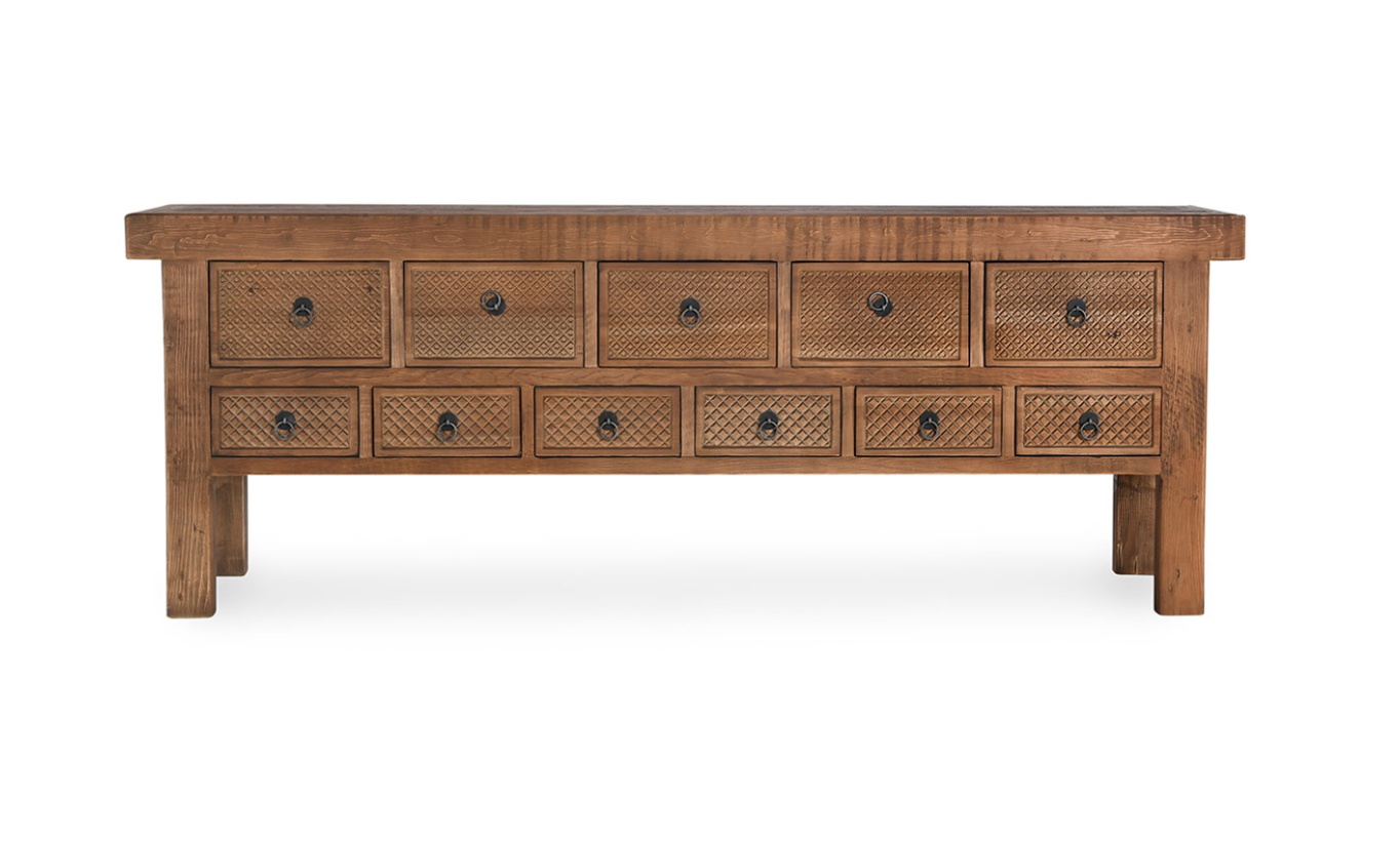 Libbey 93" Reclaimed Pine Sideboard - Distressed Natural