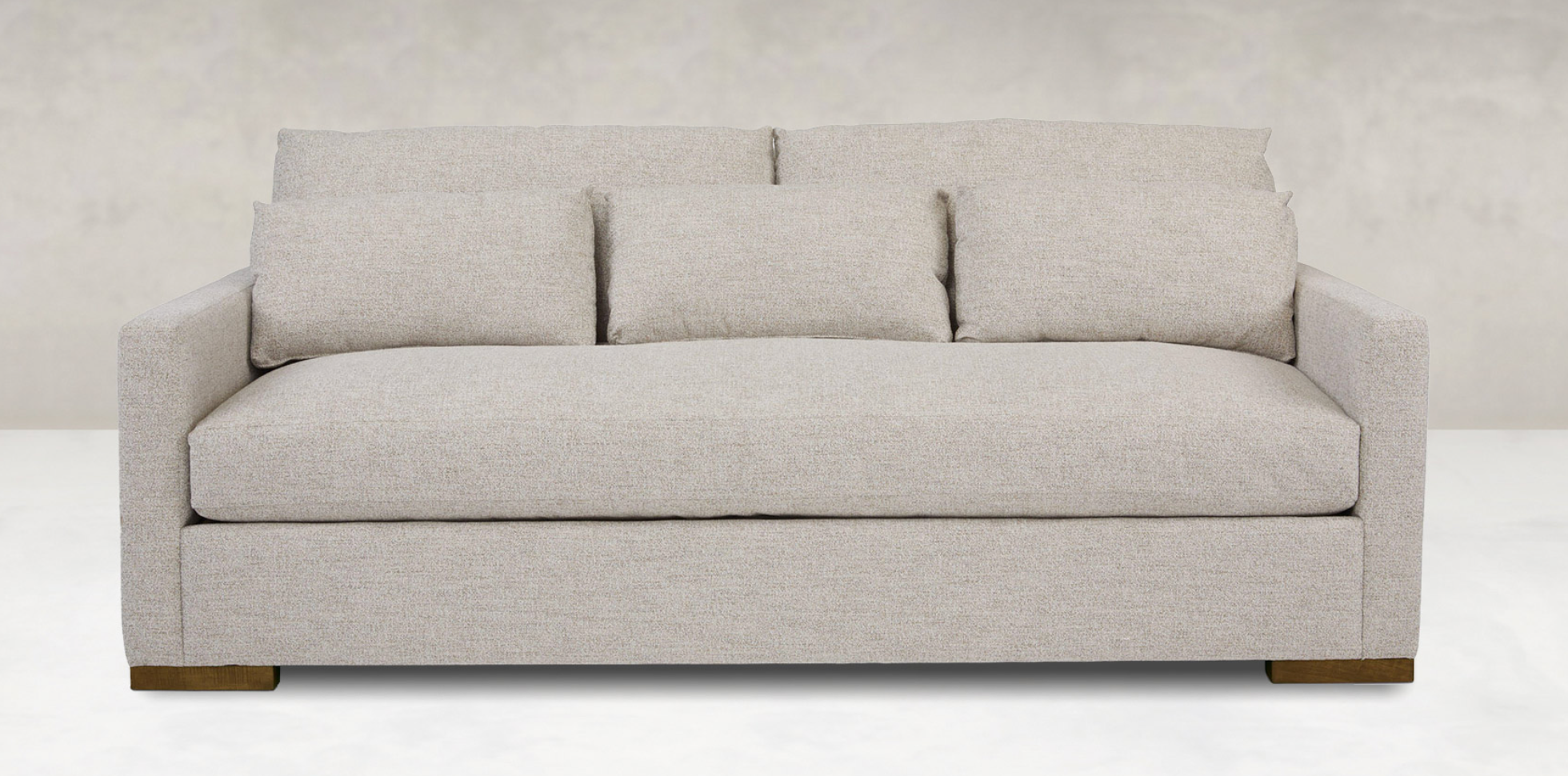 Glenda Express Ship 90" Bench Cushion Top Grain Leather Sofa - Taupe