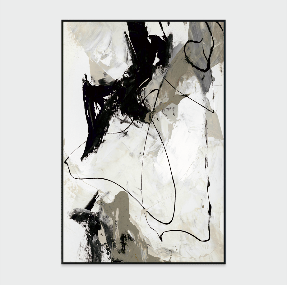 Chisel 40" Hand Painted Framed Canvas Art