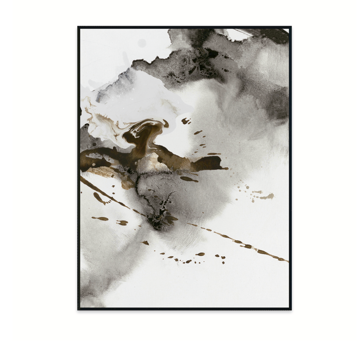 Jolt 36" Hand Painted Framed Canvas Art