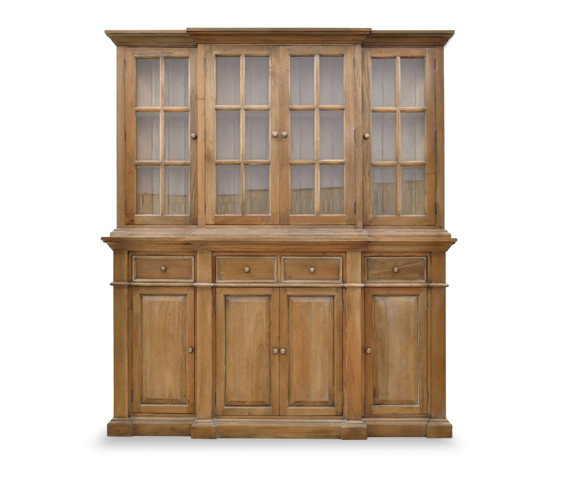 Gregory 77" Mahogany Sideboard with Hutch - Straw