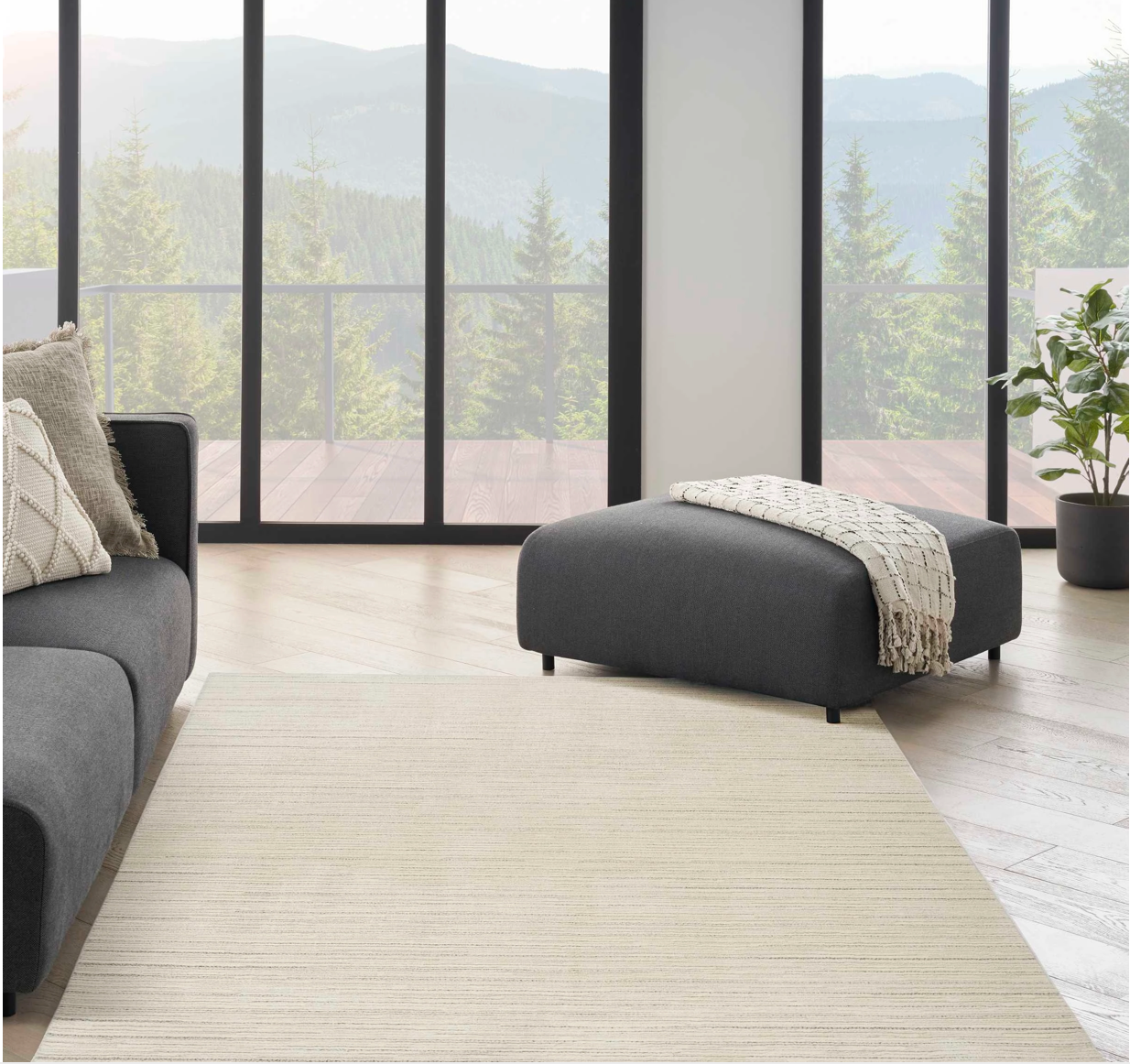 Helsinki Area Rug - Grey/Ivory