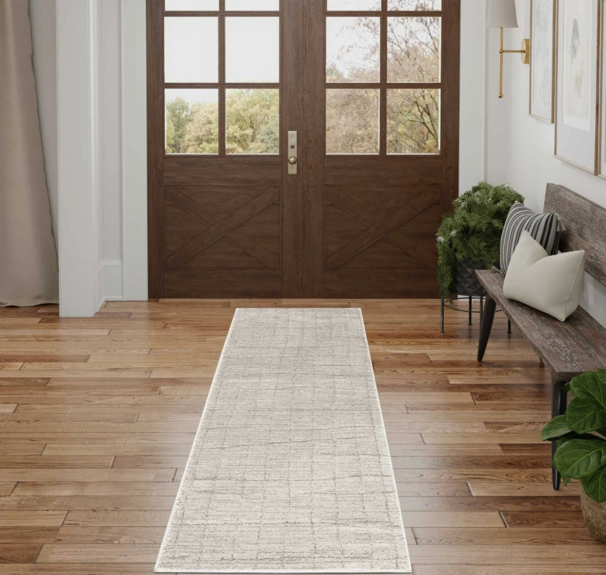 Helsinki Area Rug - Grey Cross Weave