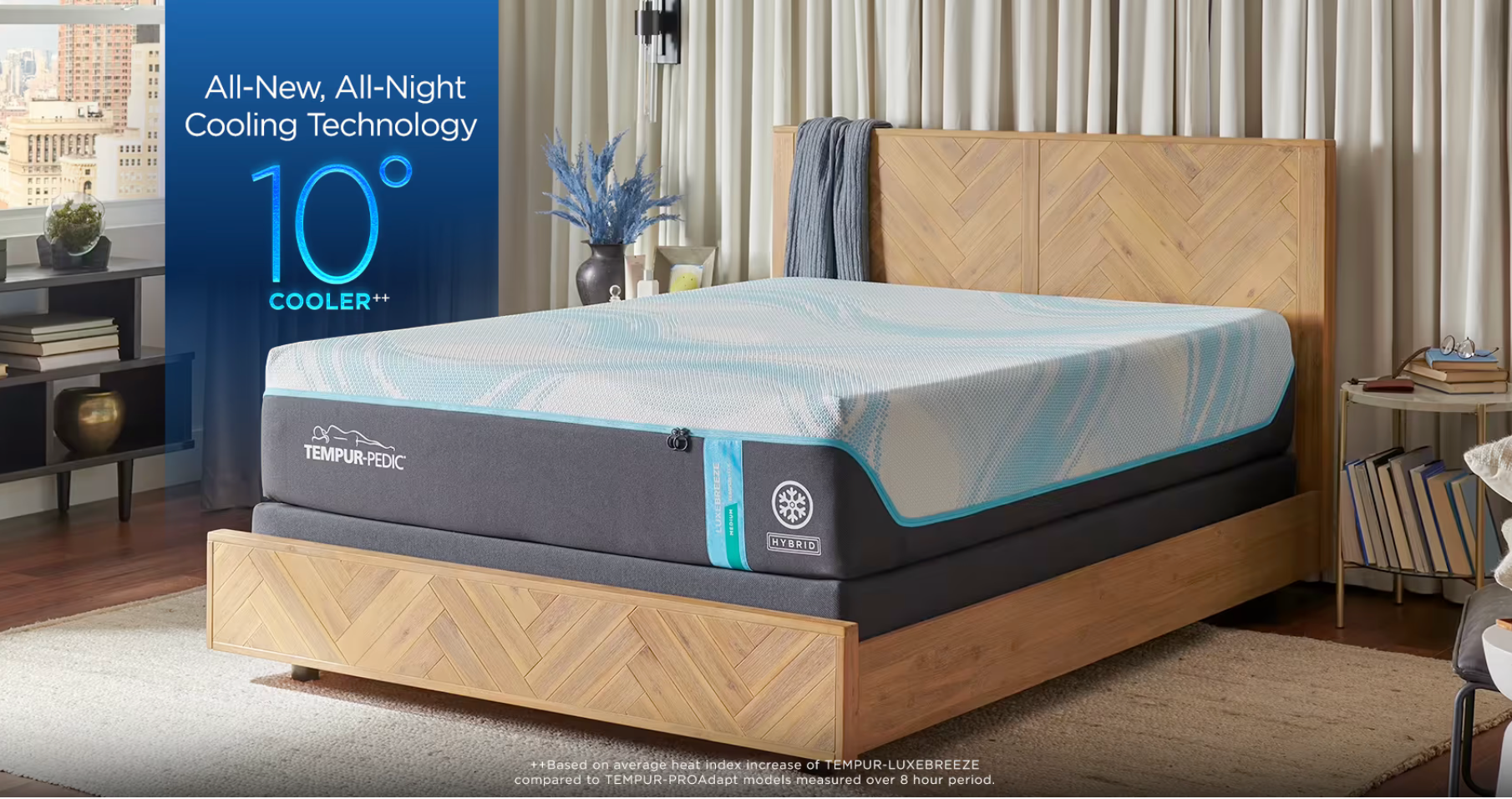TEMPUR-PEDIC TEMPUR - LuxeBreeze 2.0 Medium Hybrid Mattress