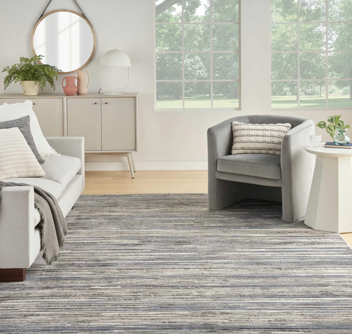 Celestial Area Rug - Ivory/Grey/Blue