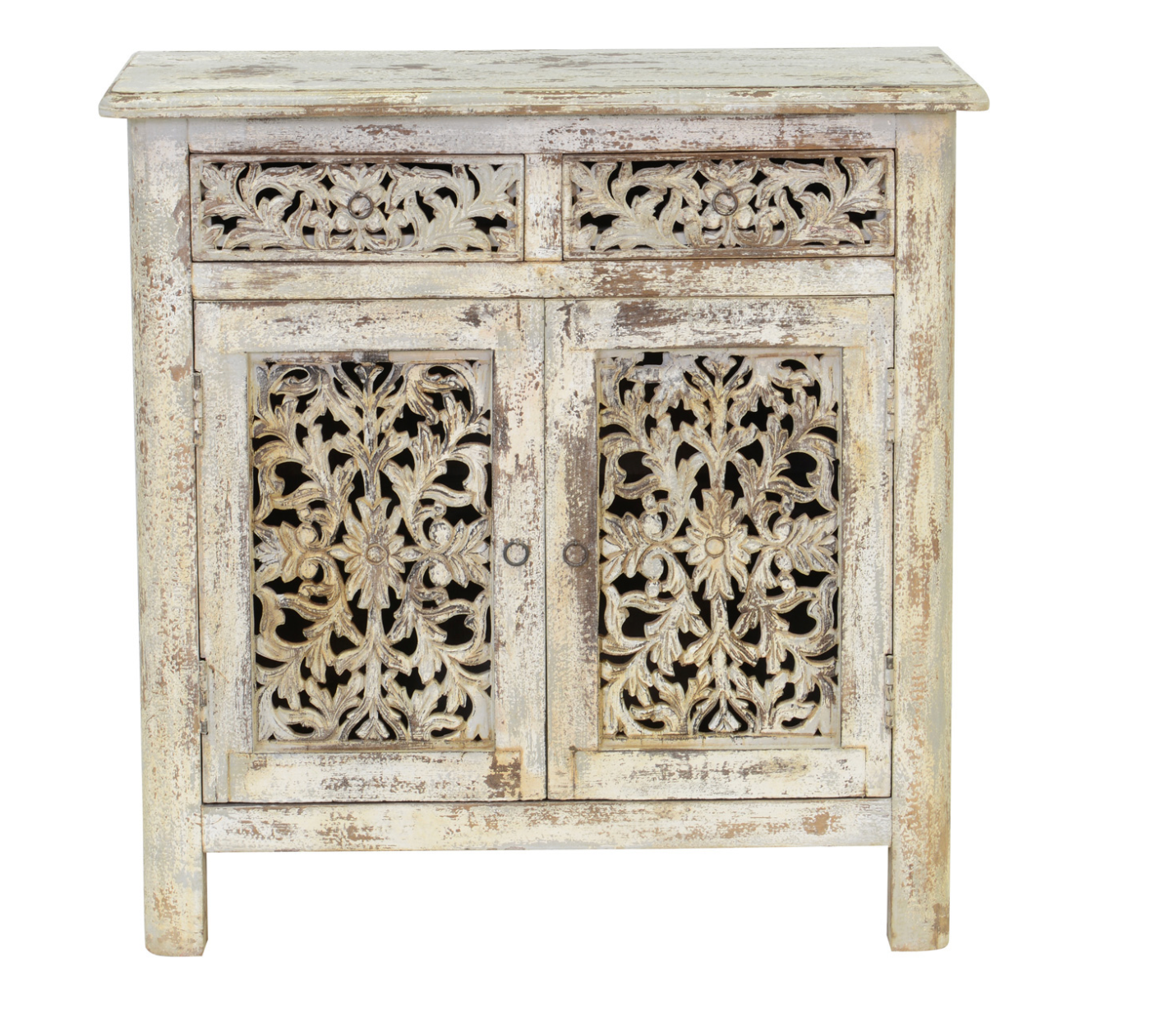 Katarina 36" 2 Drawer + 2 Door Cabinet - Vintage White