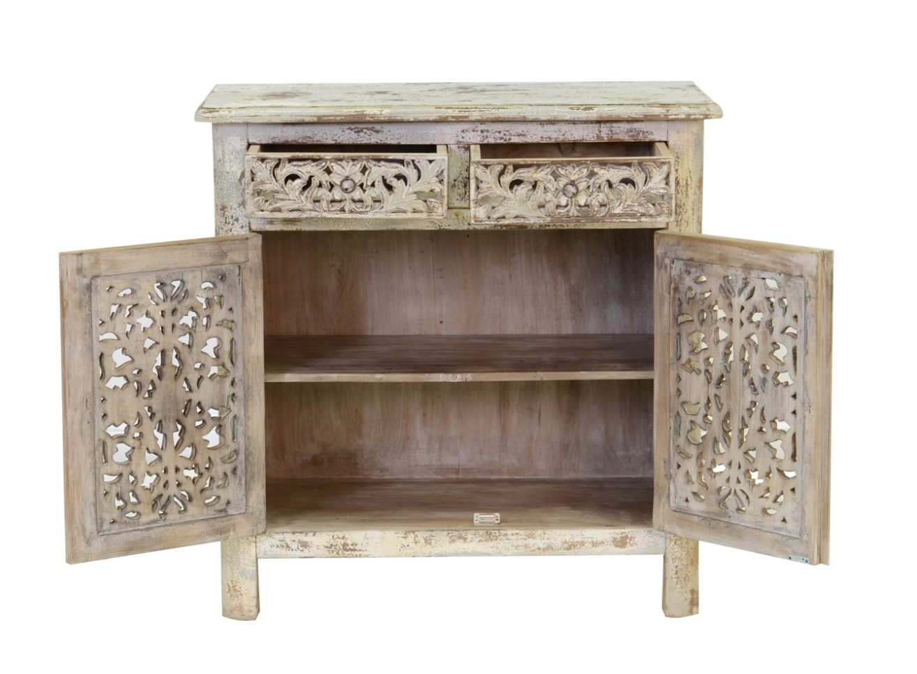 Katarina 36" 2 Drawer + 2 Door Cabinet - Vintage White