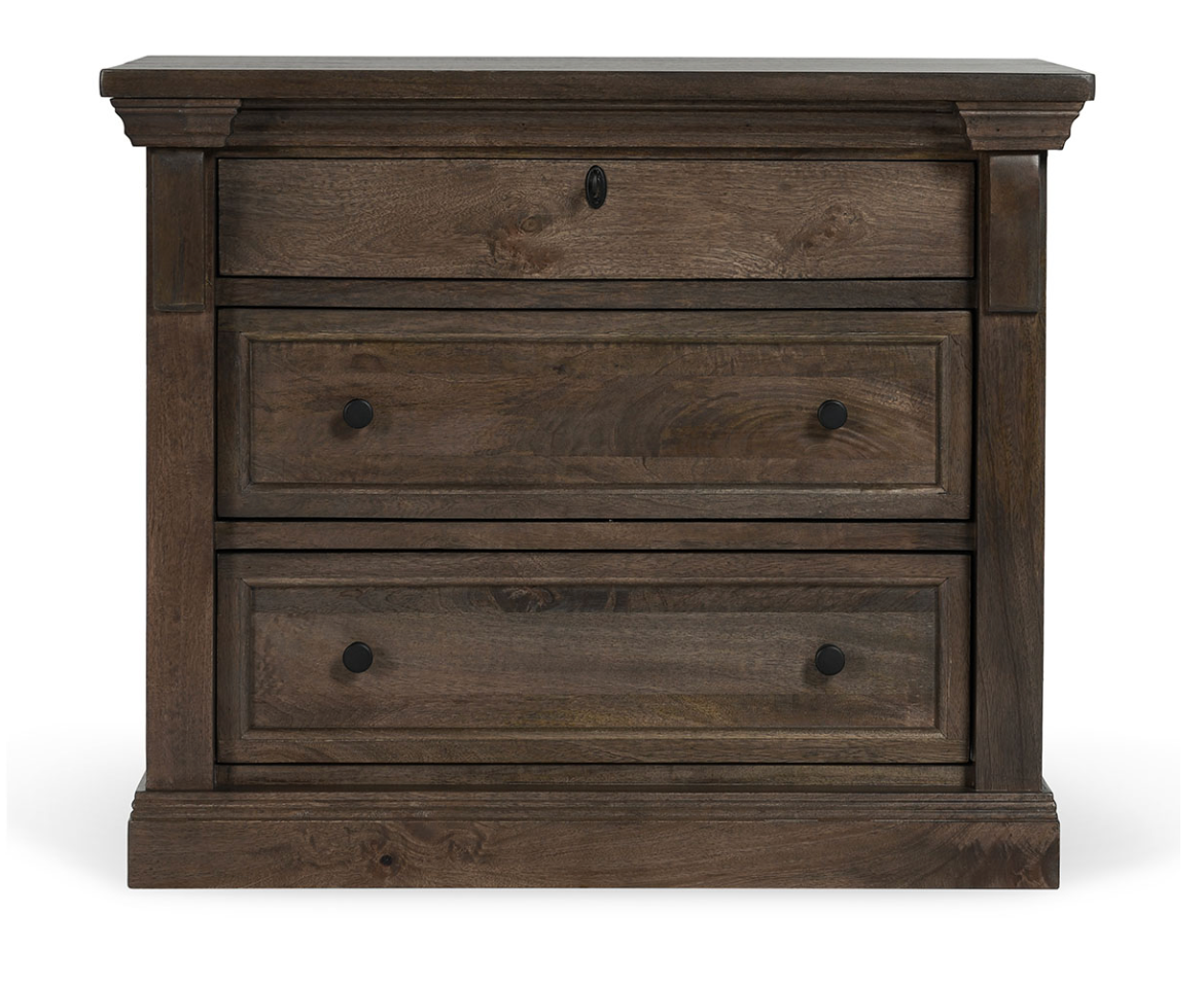 Adele 36" 3 Drawer Nightstand - Dark Cocoa