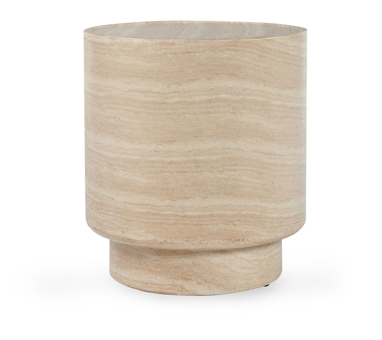 Ember 18" Concrete End Table - Light Sand