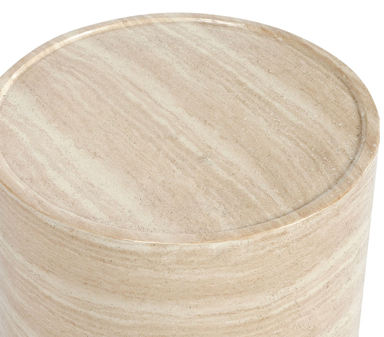 Ember 18" Concrete End Table - Light Sand