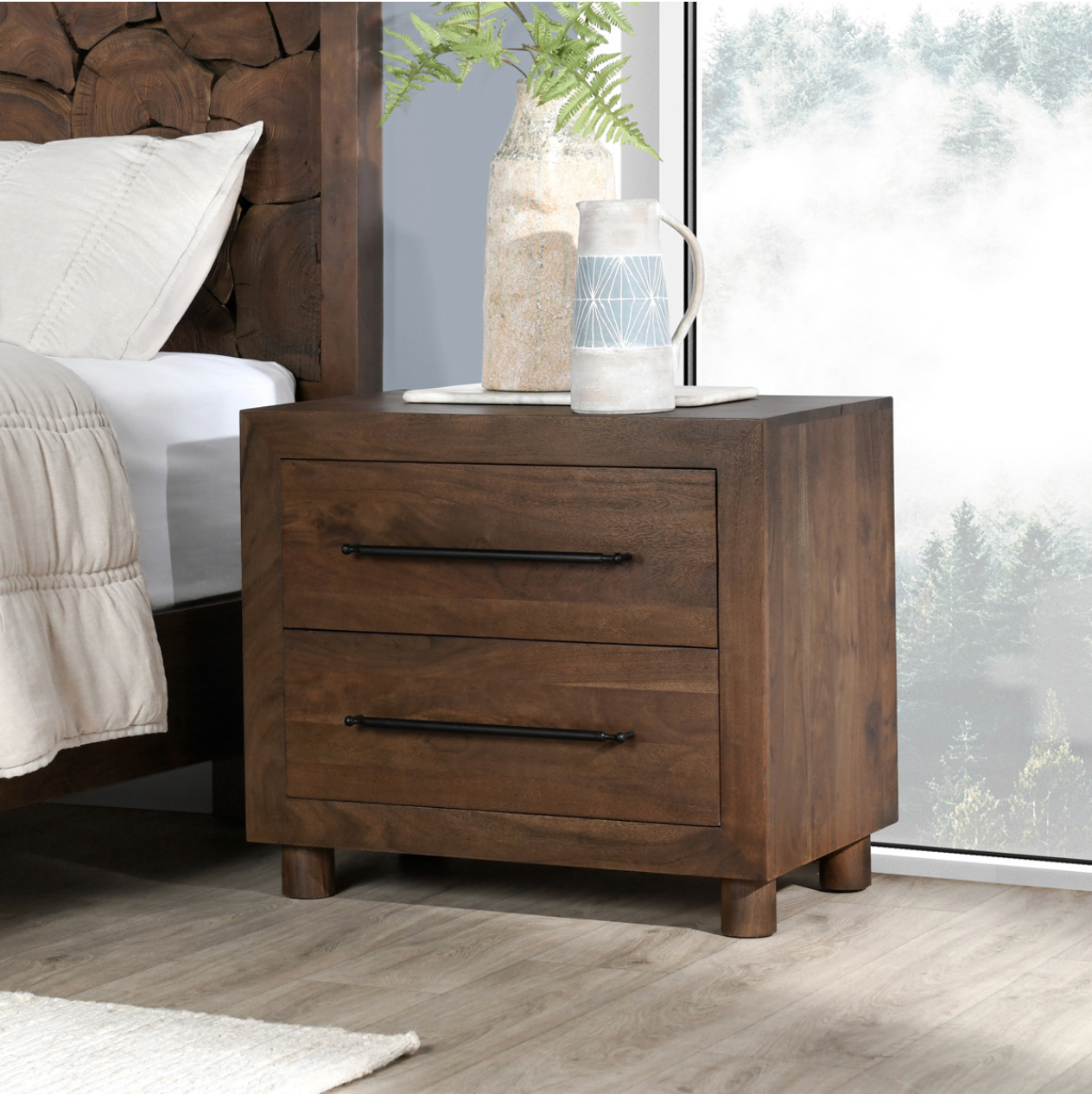 Selene 30" Nightstand - Cocoa Brown