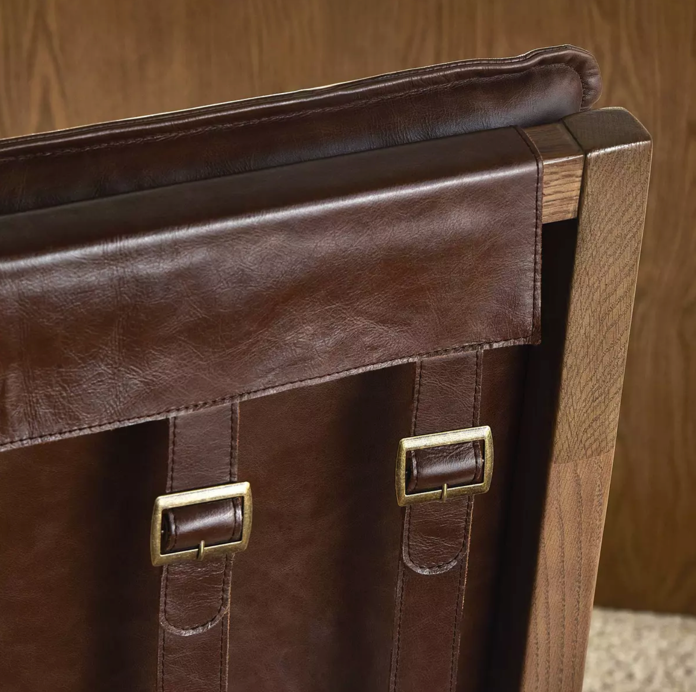 Elara 20" Top Grain Leather Dining Chair - Havana Brown