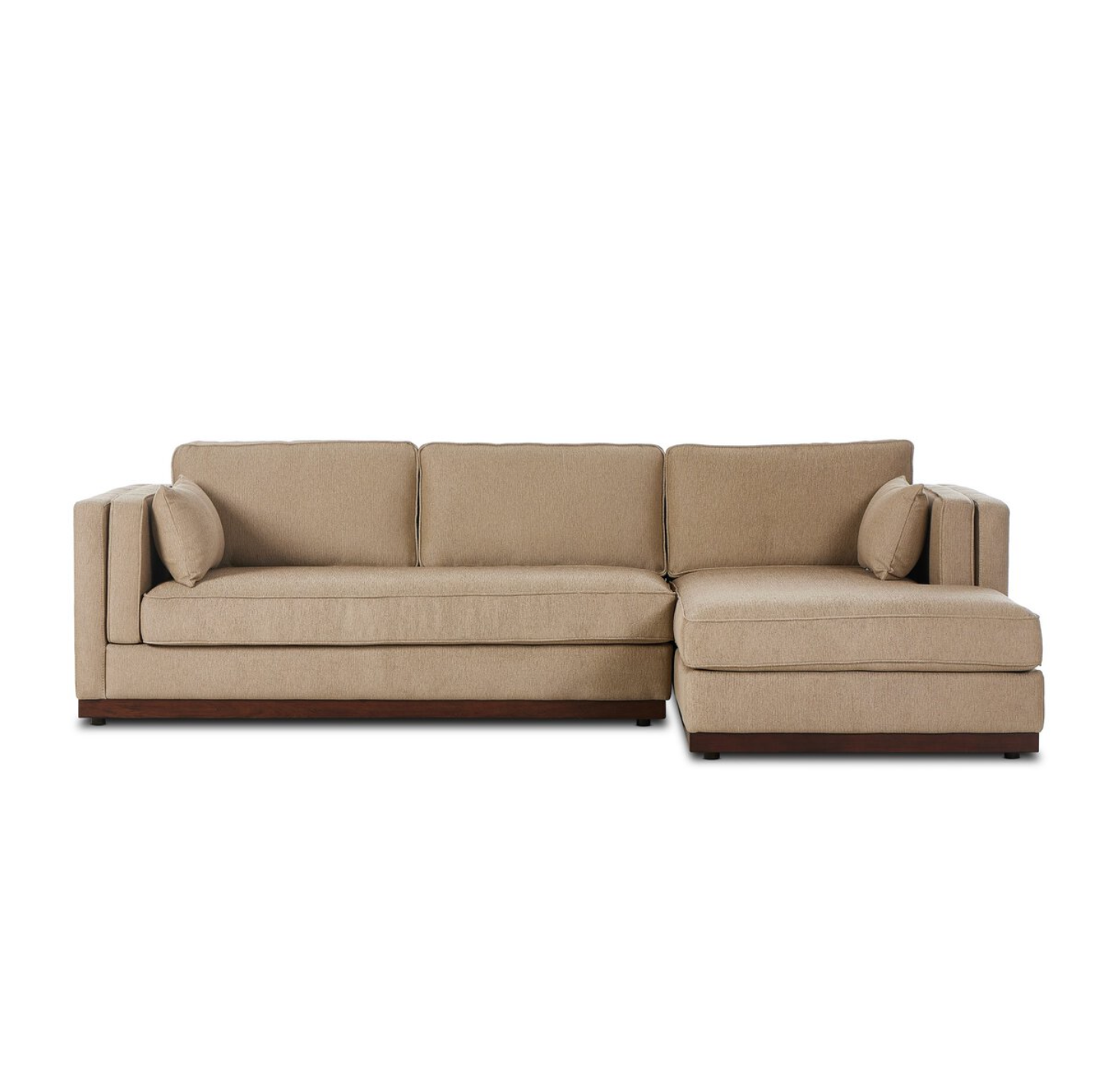 Amber 121" 2 Piece Sectional w/ RAF Chaise - Quenton Pebble