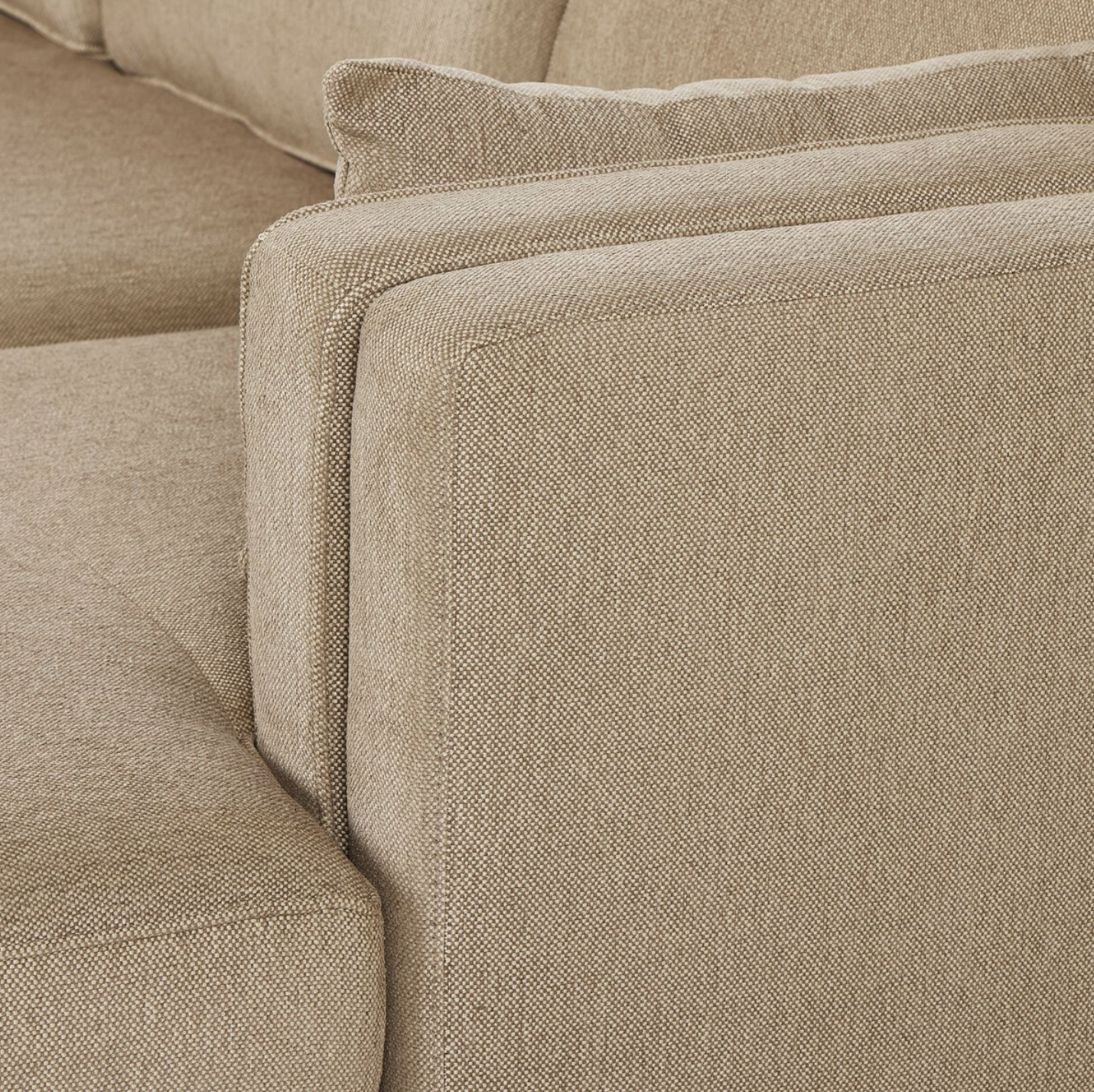 Amber 121" Sofa + RAF Chaise - Quenton Pebble