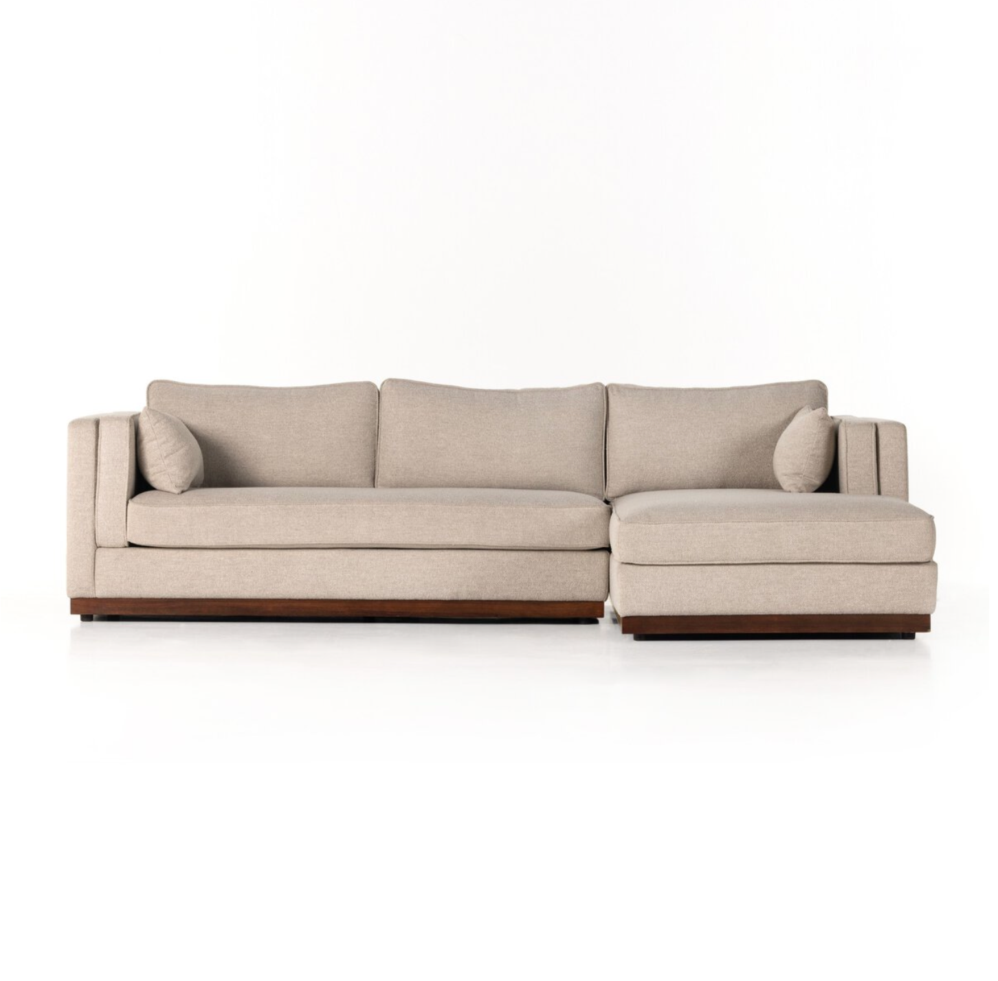 Amber 121" 2 Piece Sectional w/ RAF Chaise - Performance Nova Taupe