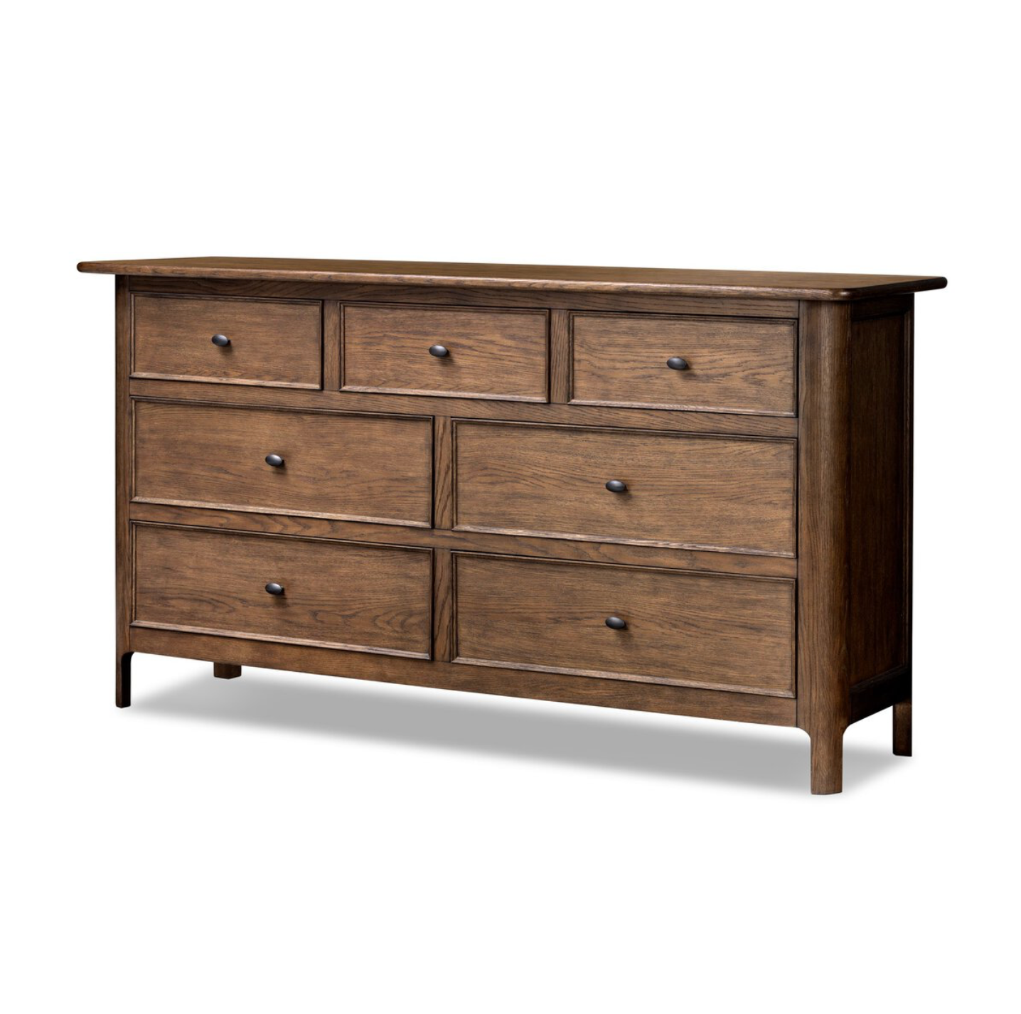 Eden 72" 7 Drawer Dresser - Aged Oak