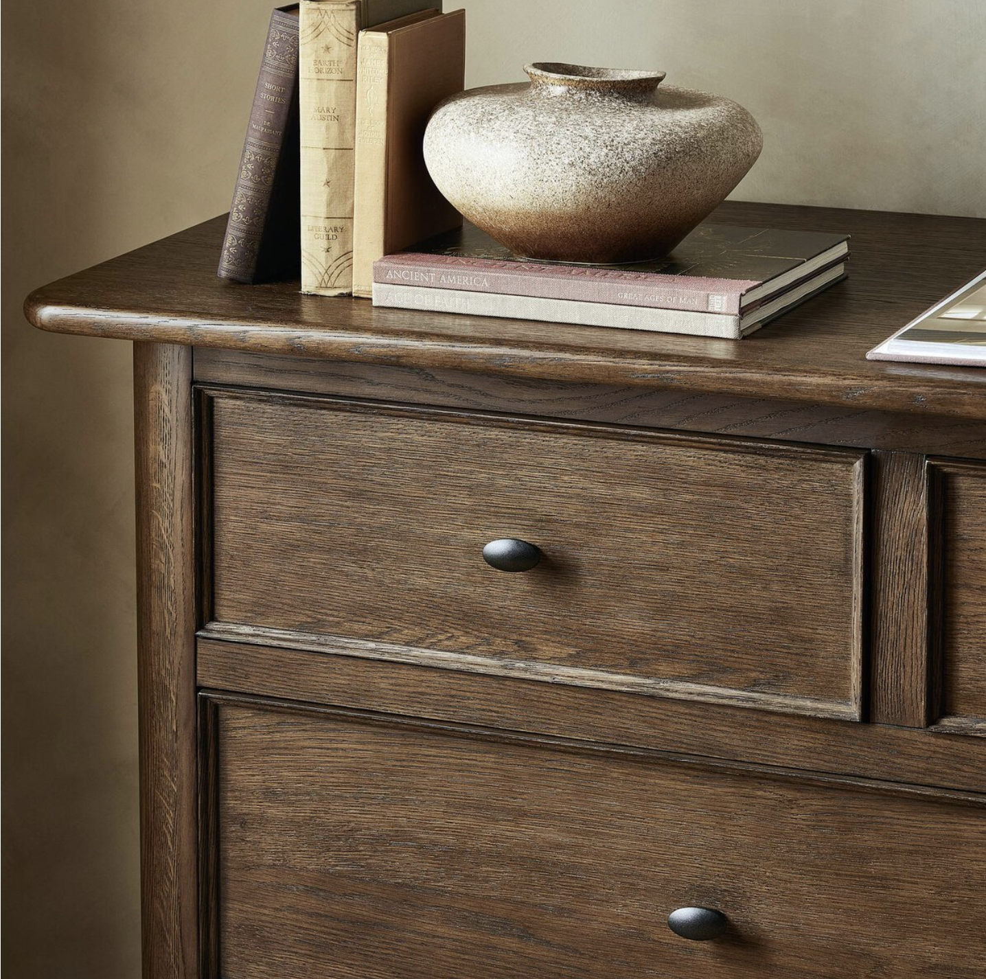 Eden 72" 7 Drawer Dresser - Aged Oak