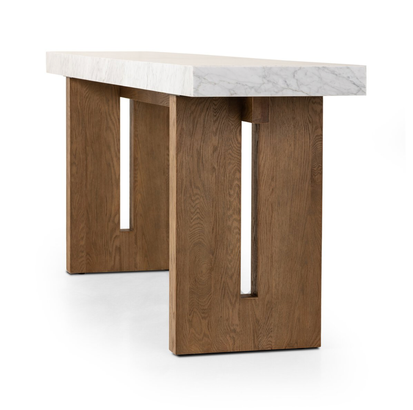 Embera 86" Console Table - White Carrara Marble