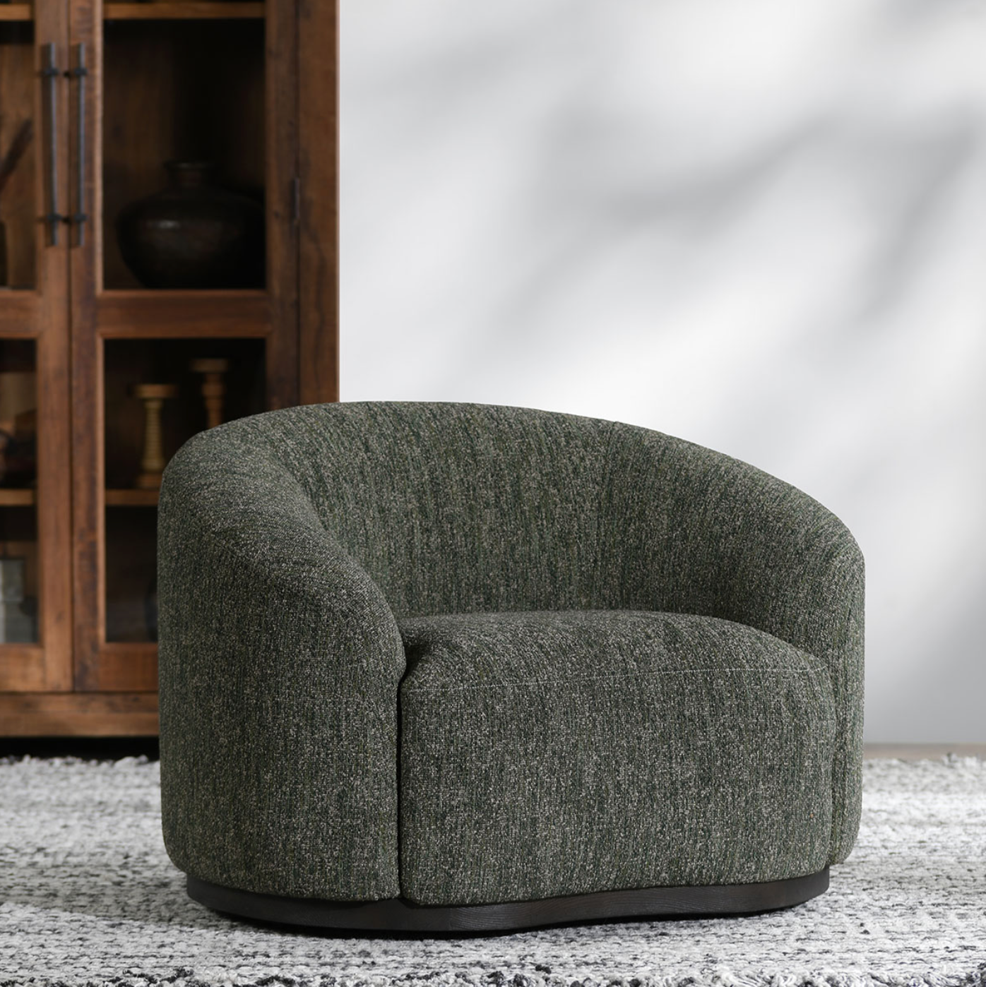 Harper Swivel Accent Chair - Antique Green