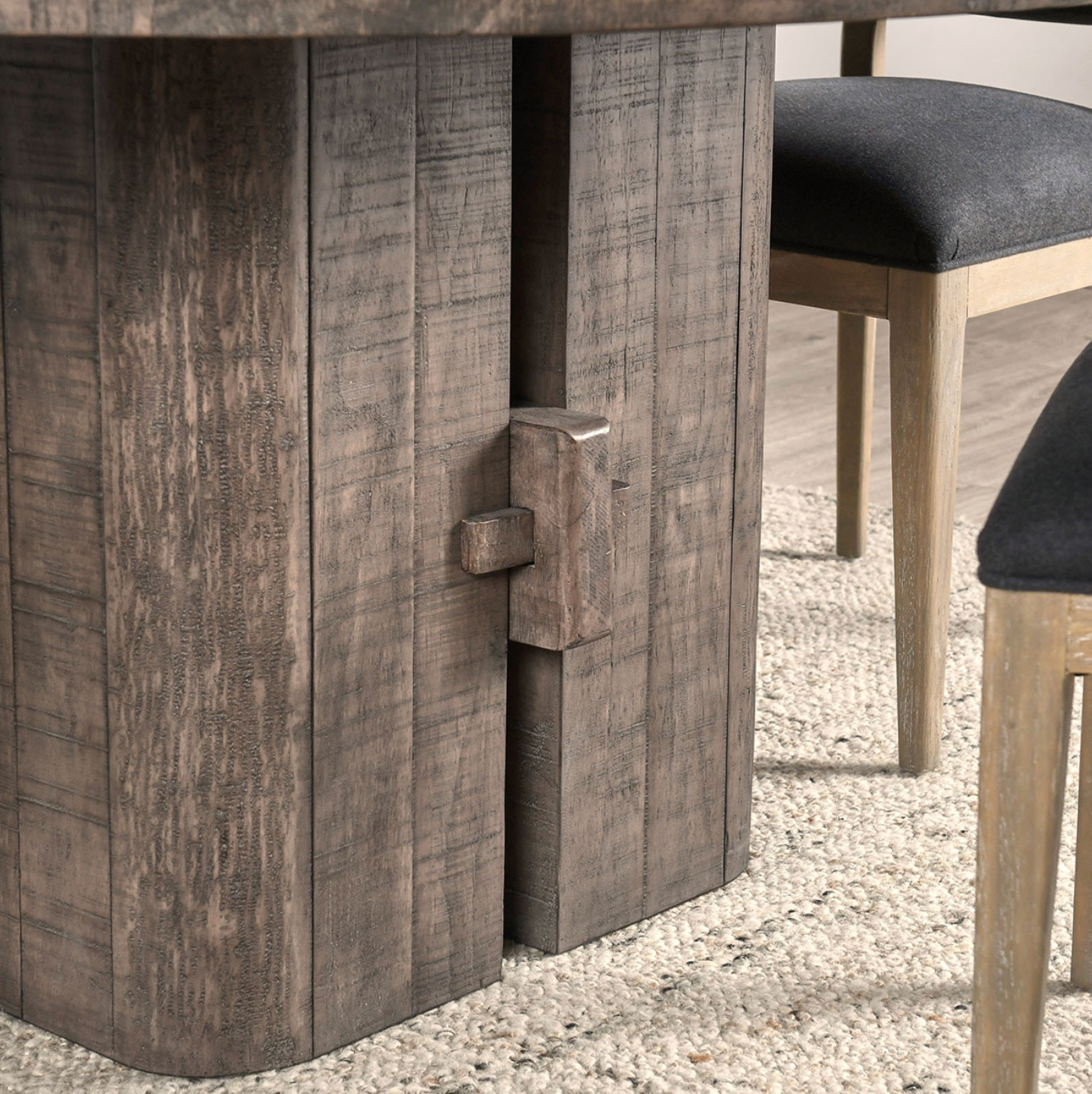 Valentina 60" Round Dining Table - Aged Brown