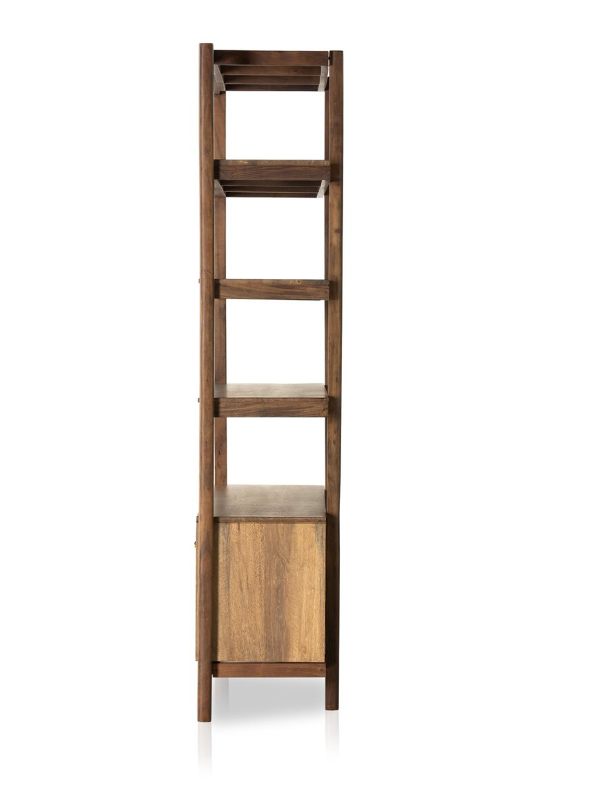 Rahim 84" 4 Shelf Bookcase - Toasted Acacia