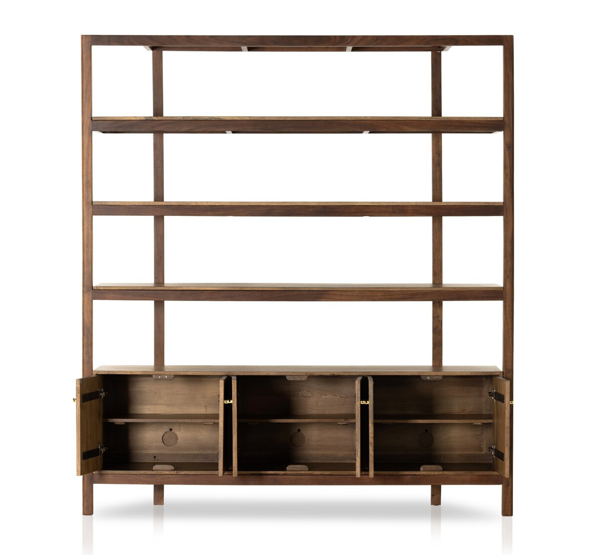 Rahim 84" 4 Shelf Bookcase - Toasted Acacia