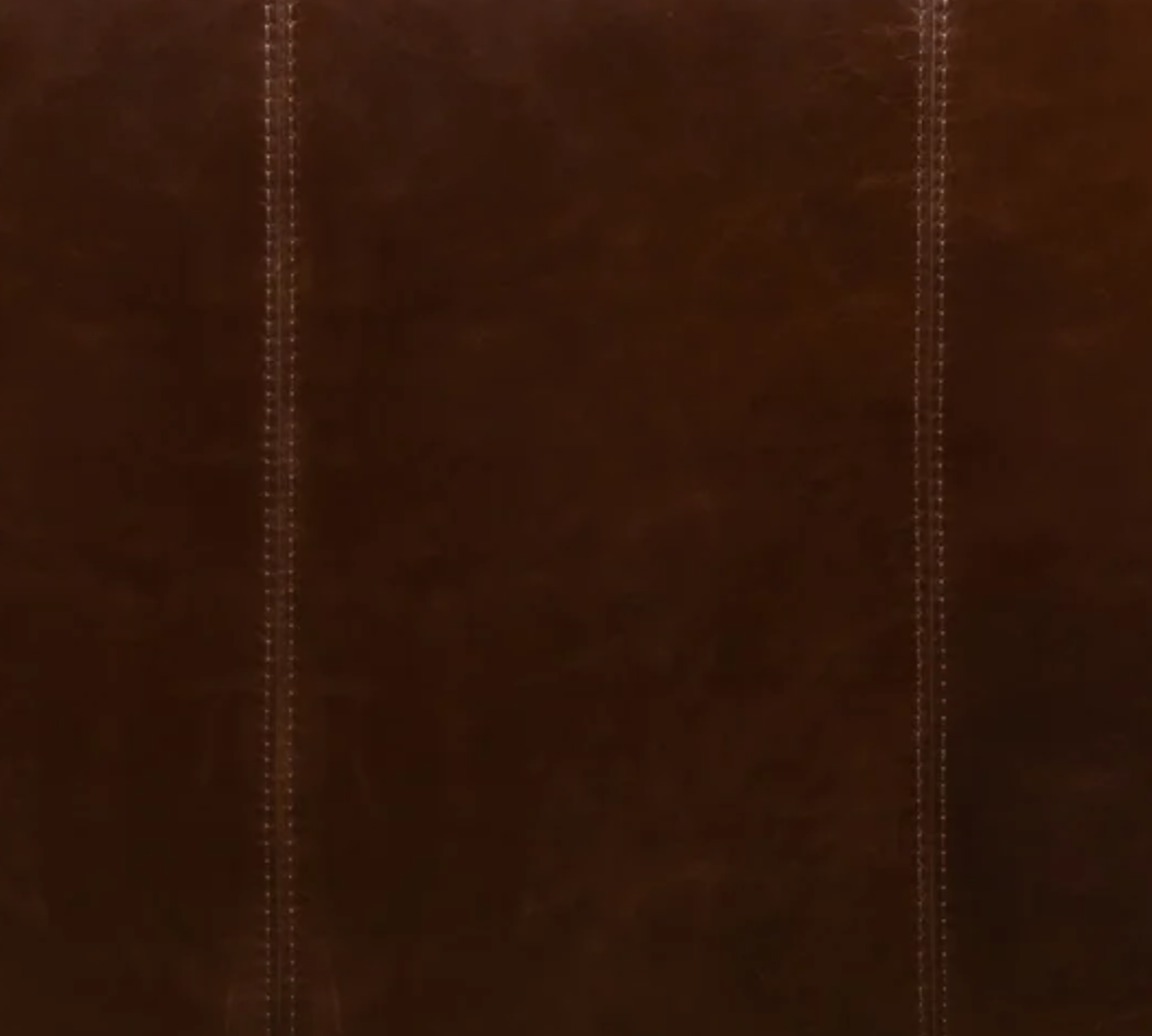 Apollo 70" Top Grain Leather 2 Cushion Sofa - Bark