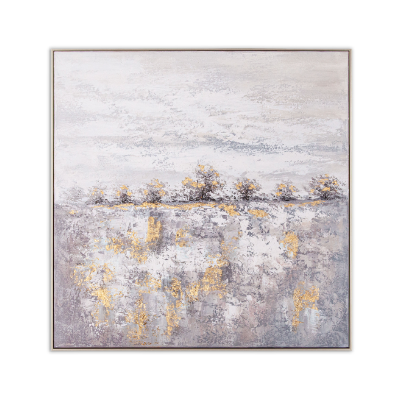 Amber Fields 48" Framed Canvas Art