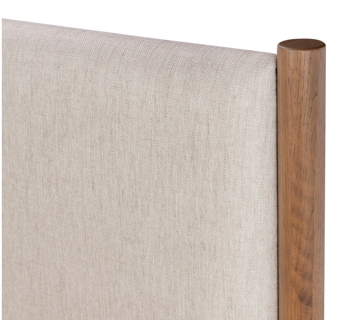 Roth 80" King Bed - Linen + Amber Oak