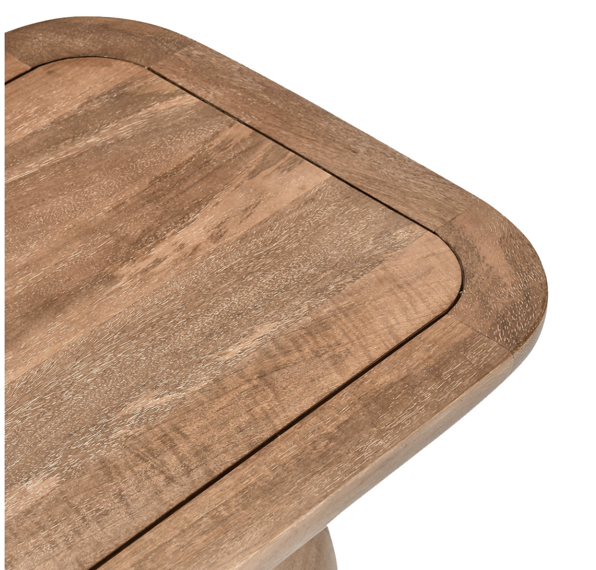 Cordova 68" Mango Wood Curved Console Table - Pecan