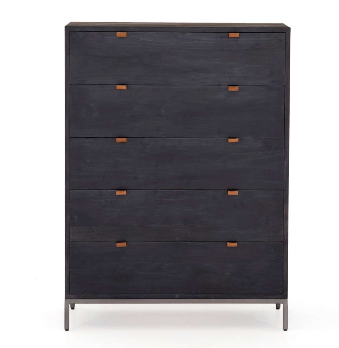 Marcel 36" 5 Drawer Chest - Black Wash Poplar