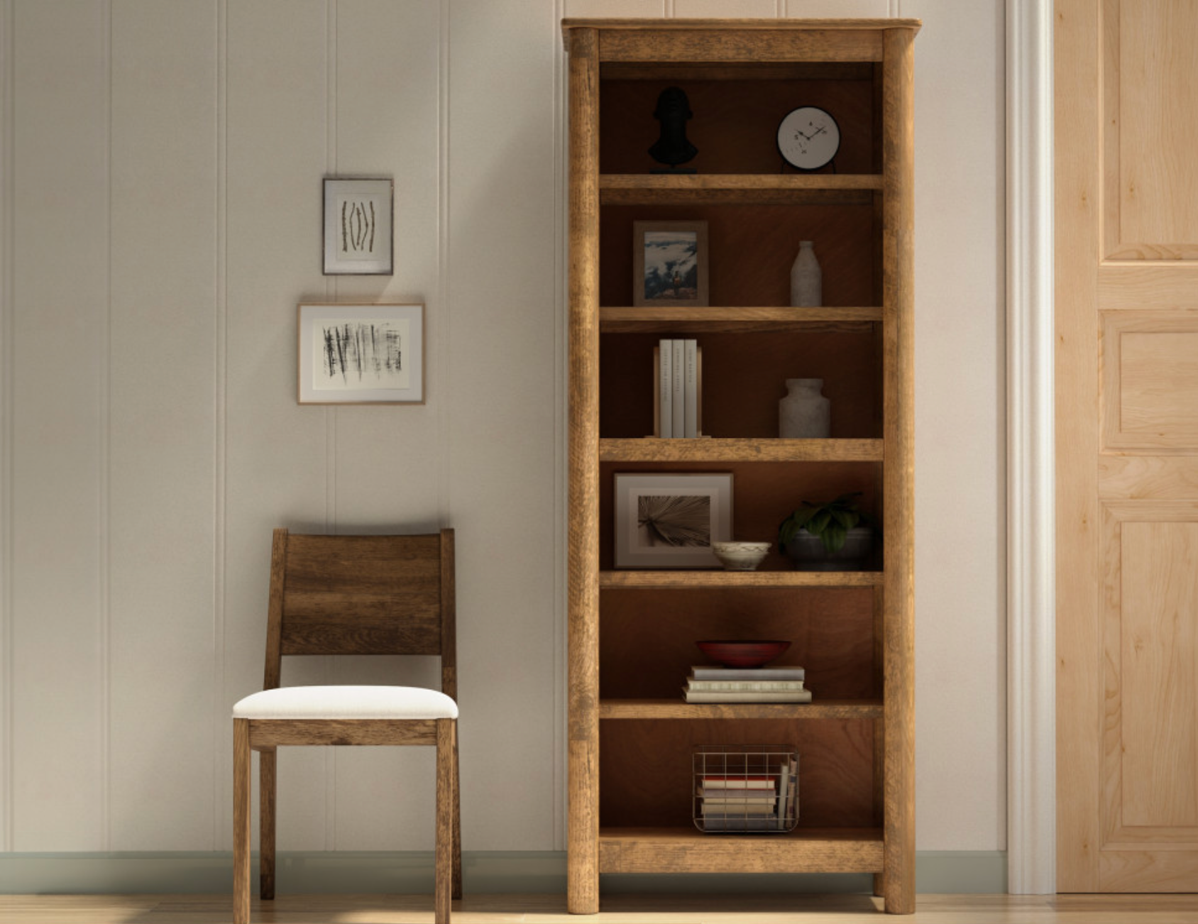 Aspen 32" 6 Shelf Bookcase - Warm Natural