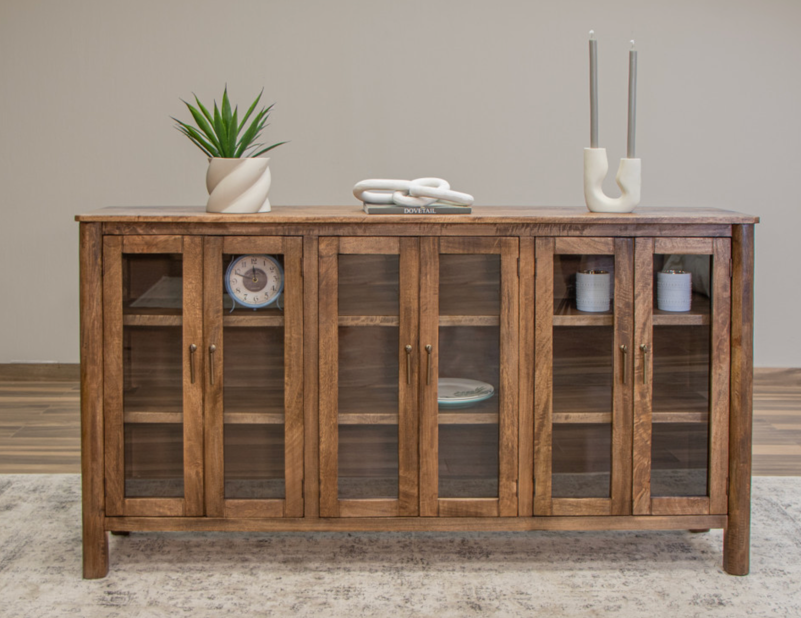 Aspen 73" 6 Door Cabinet - Warm Natural