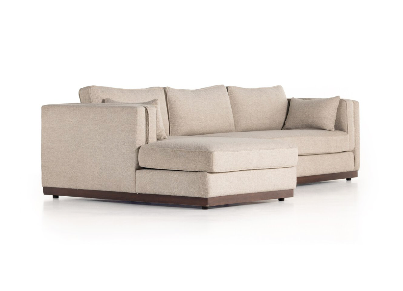 Amber 121" 2 Piece Sectional w/ LAF Chaise - Performance Nova Taupe