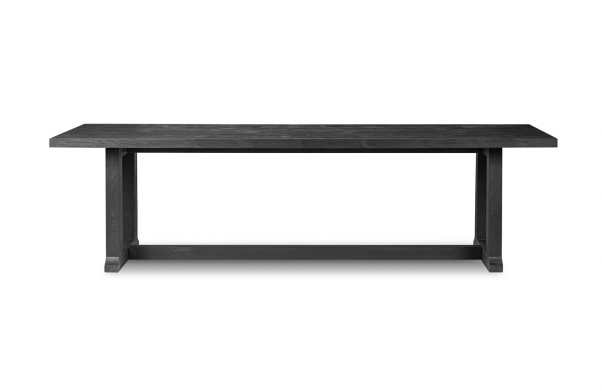 Arturo 110" Reclaimed Pine Dining Table - Black