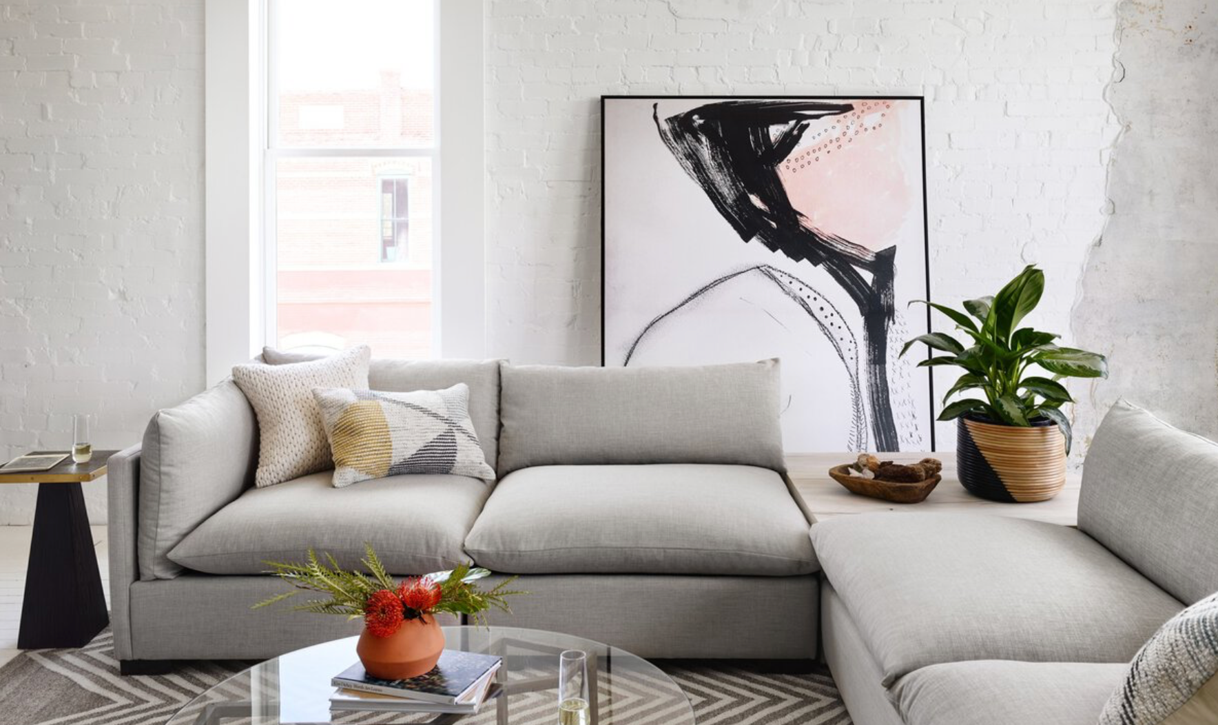 Blakeney 117" x 117" 5 Cushion Sectional - Sand Mist