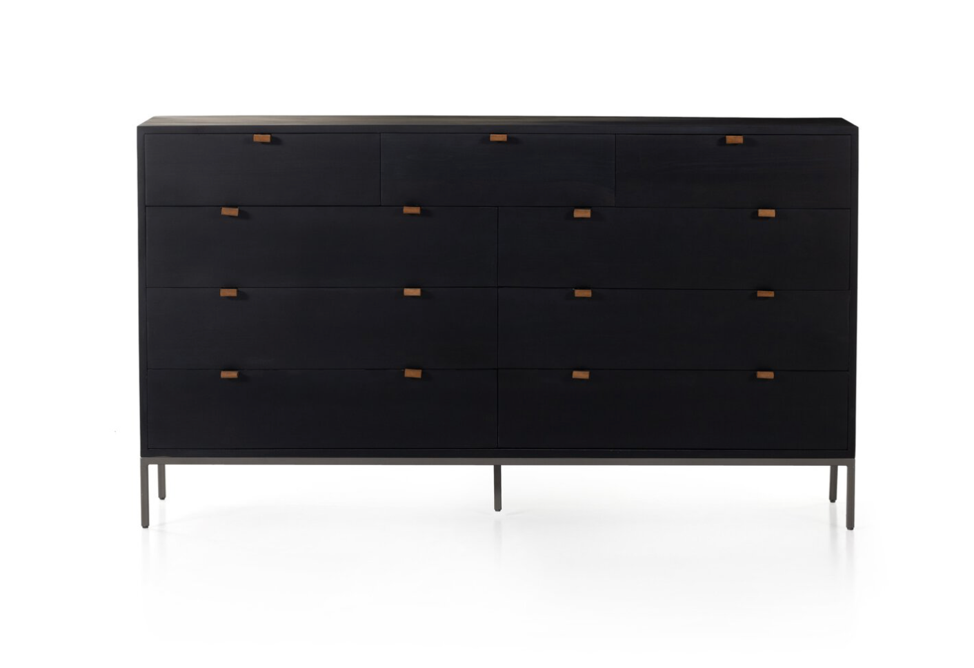Marcel 70" 9 Drawer Dresser - Black Poplar