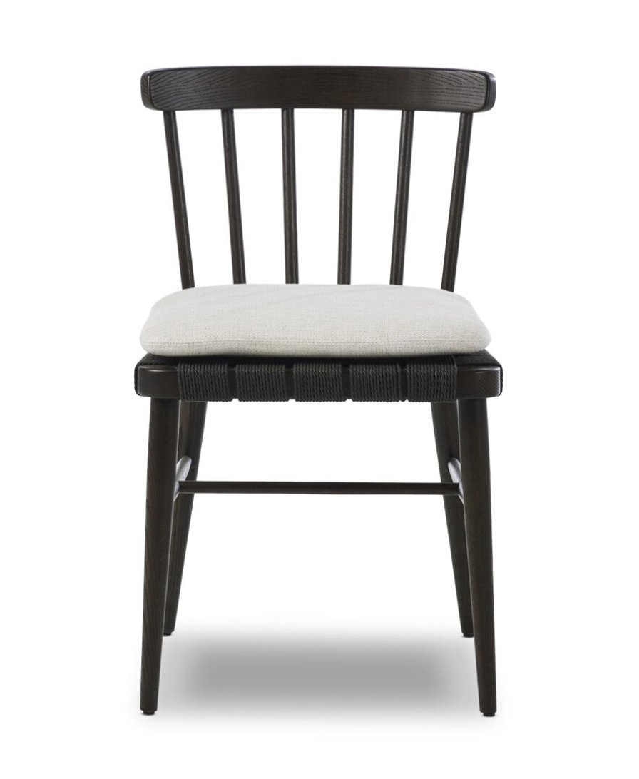 Crenshaw Dining Chair - Performance Linen + Black