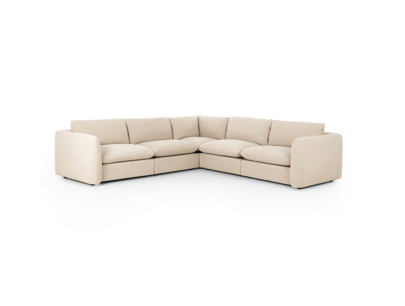 Fuentes 122" x 122" 5 Cushion Sectional - Performance Taupe Linen