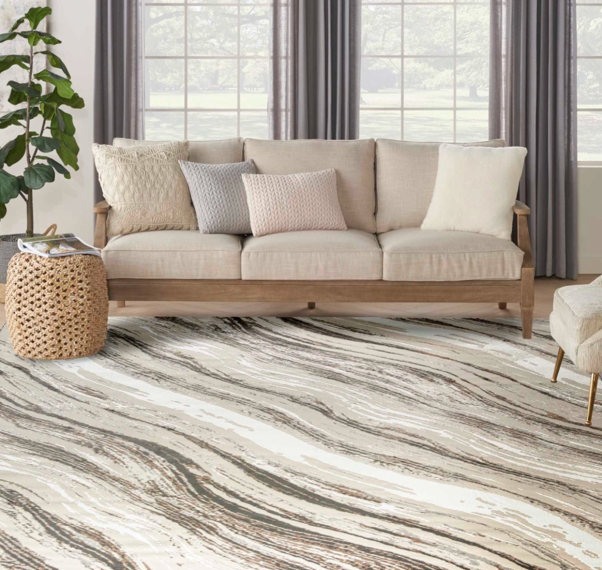 Prism Area Rug - Beige/Grey