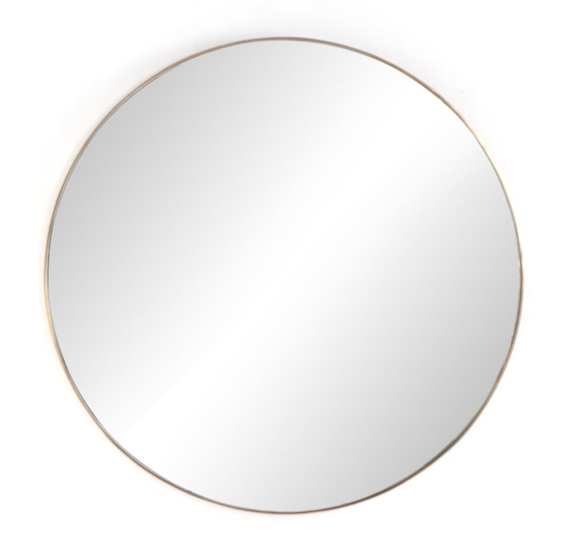 Georgia Round Mirror-Polished Brass