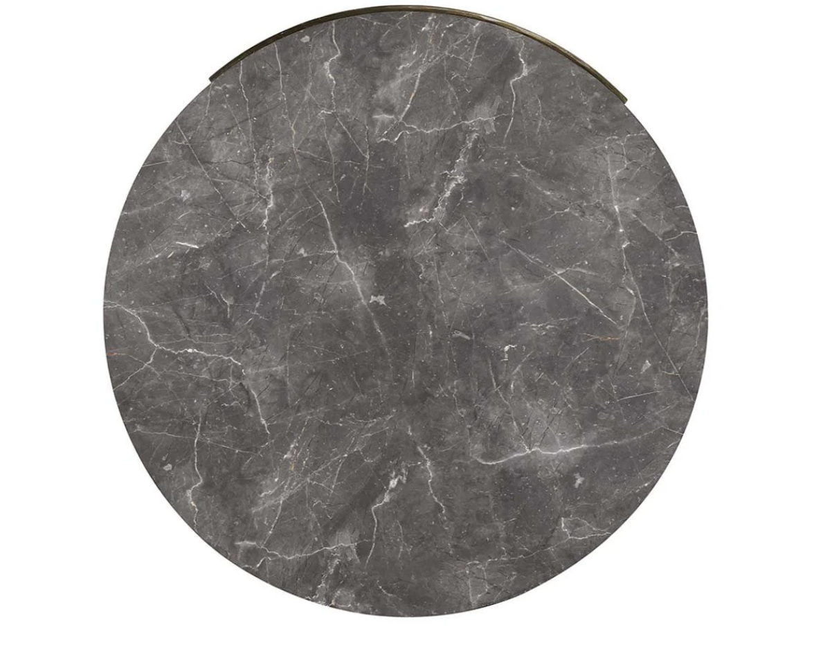 Morton 42" Round Coffee Table - Concrete + Iron