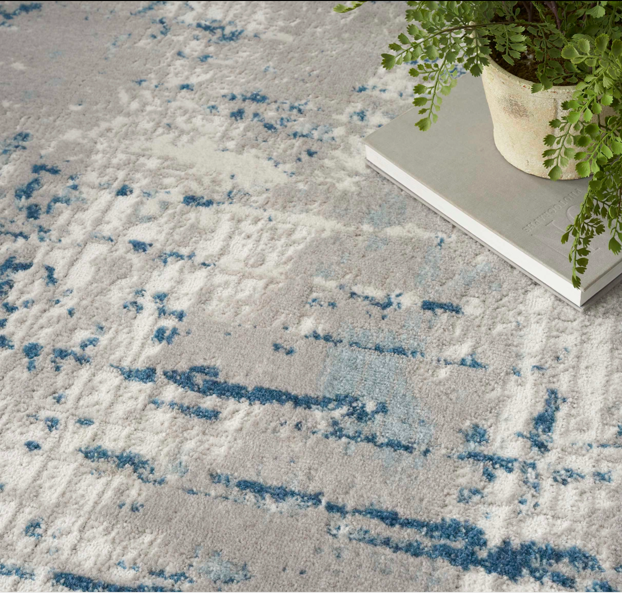 Quartz Area Rug - Ivory/Grey/Blue